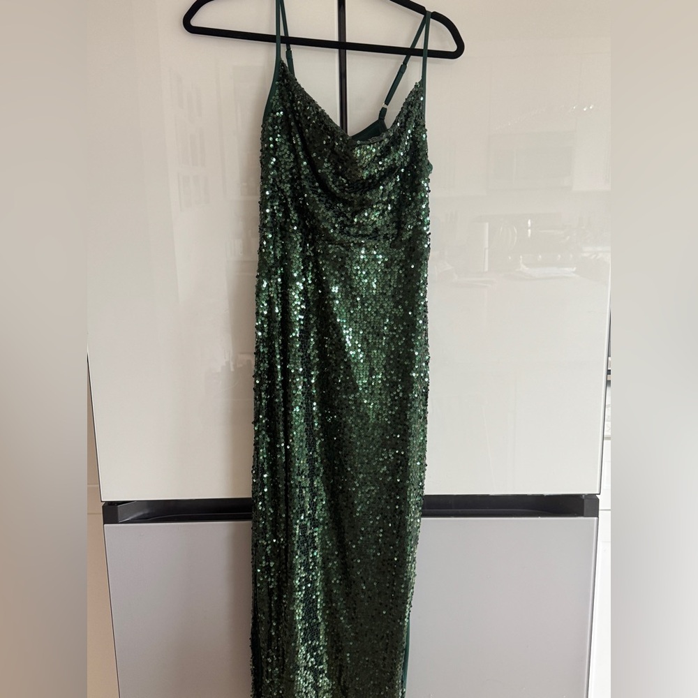 Green Sequin Gown